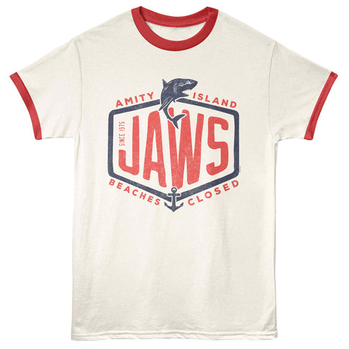 Jaws Ringer T-Shirt - Text Based