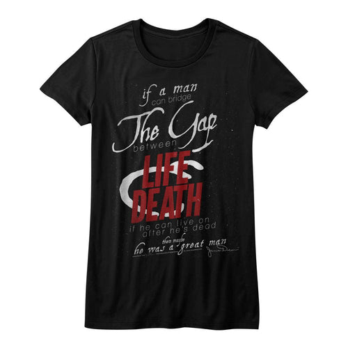 James Dean Ladies T-Shirt - Life and Death