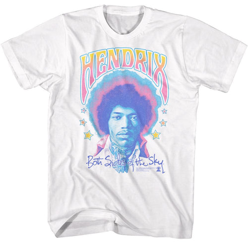 White Jimi Hendrix t-shirt featuring Jimi Hendrix Pastel Both Sides design