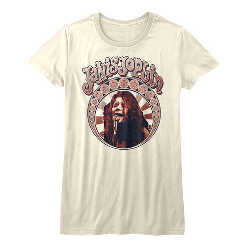 Janis Joplin Ladies T-Shirt - Nouveau Circle