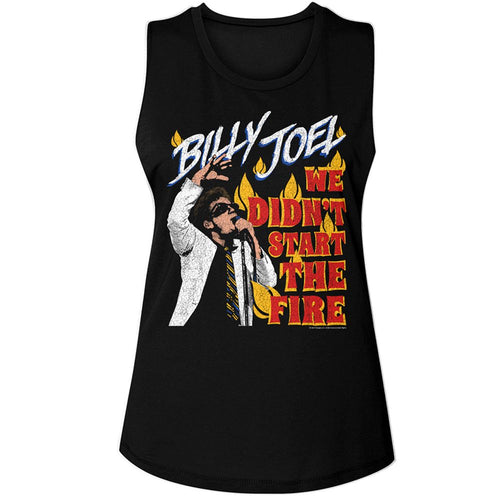 Billy Joel Ladies Muscle Tank - Didn't Start The Fire