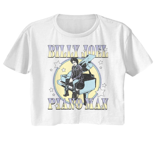 Billy Joel Ladies Crop Top - Pastel Piano Man