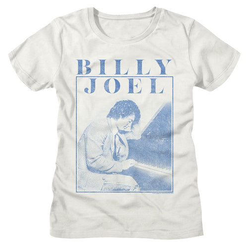 Billy Joel Ladies T-Shirt - Playing Piano Photo