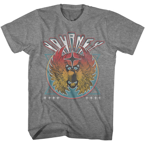 Graphite heather Journey t-shirt featuring Journey Stars design