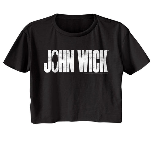 John Wick Ladies Crop Top - Silhouette