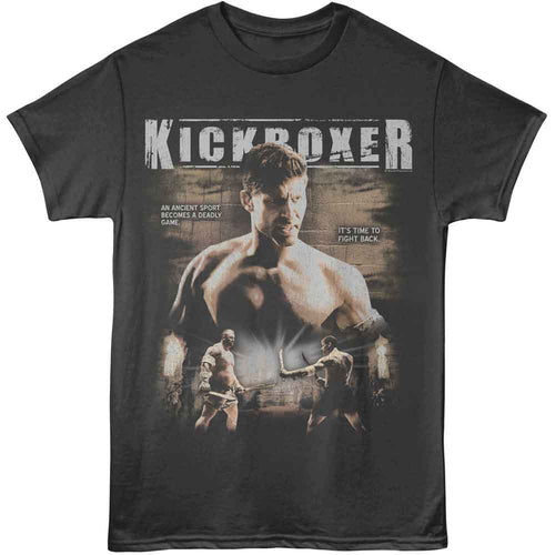 Smoke gray Kickboxer t-shirt featuring Kickboxer Fight Scene design