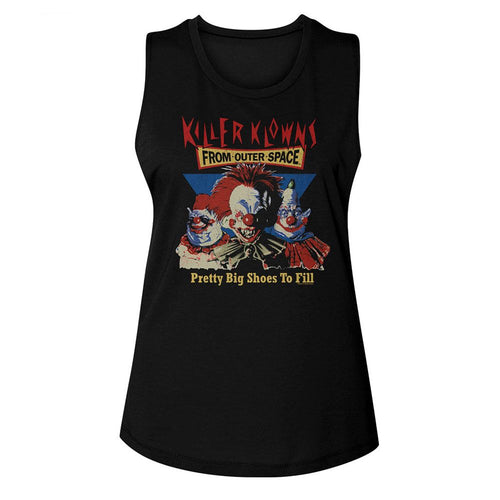 Killer Klowns from Outer Space Ladies Muscle Tank - Pretty Big Shoes To Fill