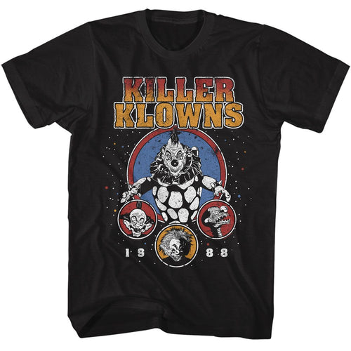 Black Killer Klowns from Outer Space t-shirt featuring Killer Klowns 1988 design