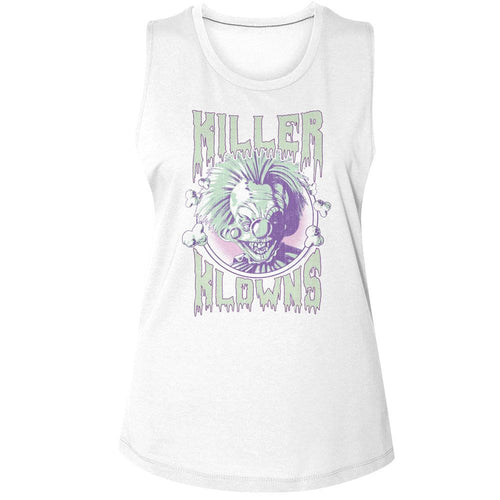 Killer Klowns from Outer Space Ladies Muscle Tank - Pastel Popcorn