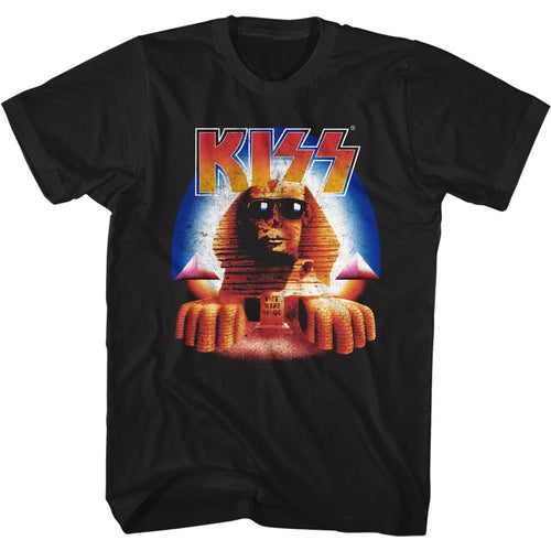 Black KISS t-shirt featuring KISS Hot In The Shade Sphinx design