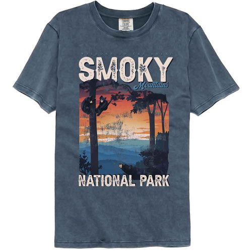 Lantern Press Comfort Colors T-Shirt - Welcome Smoky Mountains