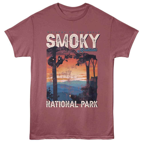 Lantern Press T-Shirt - Welcome Smoky Mtns