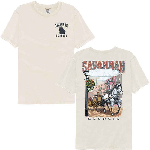 Lantern Press Comfort Colors T-Shirt - Savannah Carriage