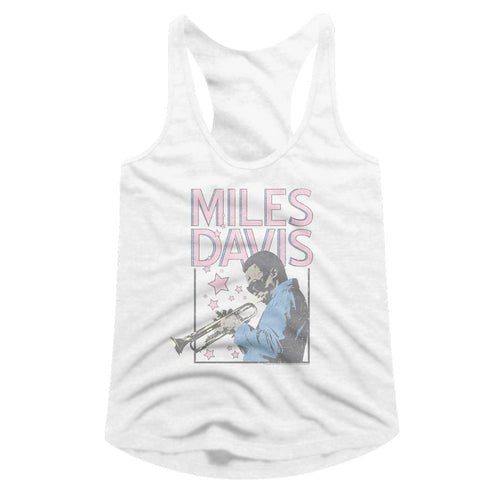 Miles Davis Ladies Racerback - Stars And Rectangle