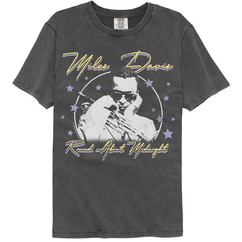 Miles Davis Comfort Colors T-Shirt - Round About Midnight Stars