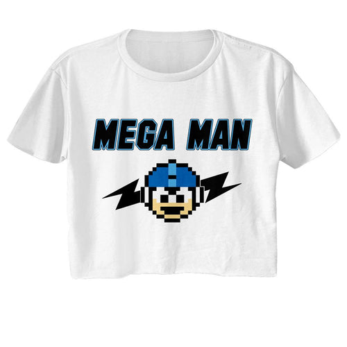 Mega Man Ladies Crop Top - Mega Bolts