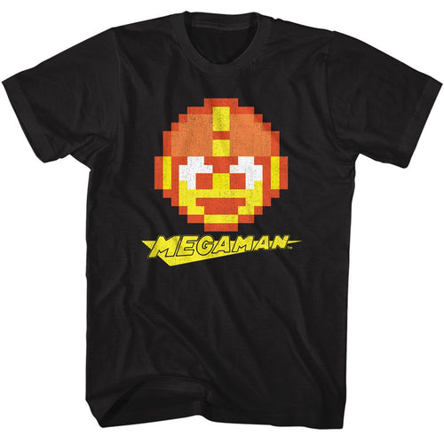 Black Mega Man t-shirt featuring Mega Man Mega O Lantern Halloween design