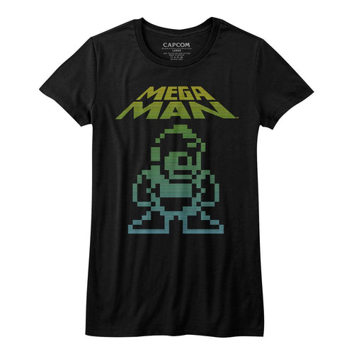 Mega Man Ladies T-Shirt - Mega Pixel