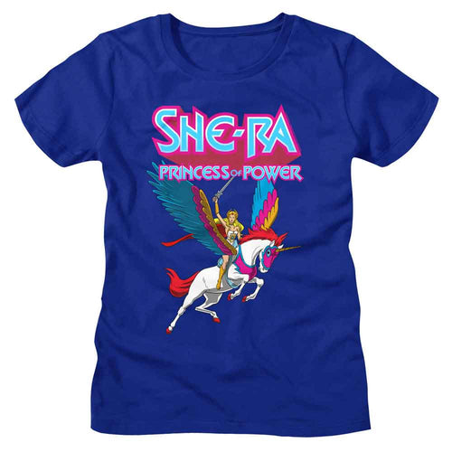 Masters of the Universe Ladies T-Shirt - She-Ra Swift Wind and Logo