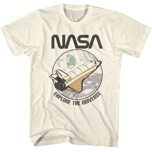 Natural NASA t-shirt featuring an Explore the Universe design