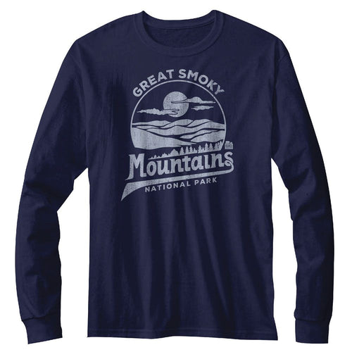 National Parks Long Sleeve T-Shirt - Smoky Mt Mono
