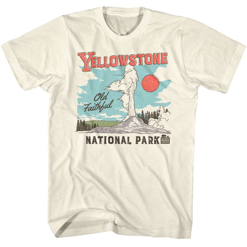Natural National Parks t-shirt featuring a Yellowstone illustration design