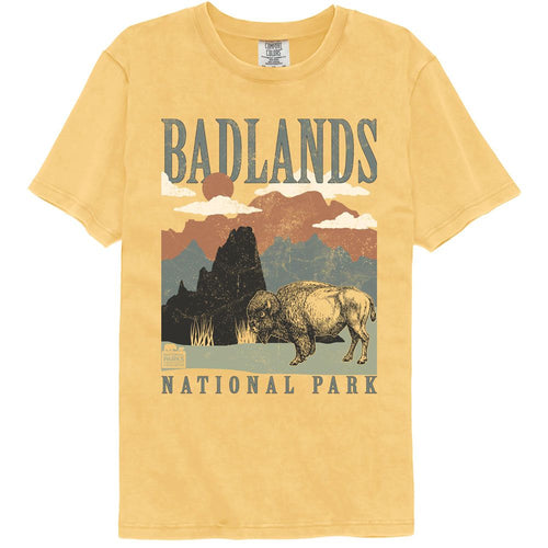 National Parks Comfort Colors T-Shirt - Badlands Landscape Recolor
