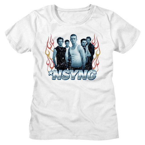 NSYNC Ladies T-Shirt - Flames