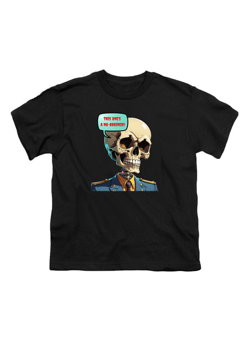 Black No Brainer Skull Youth/Toddler T-Shirt
