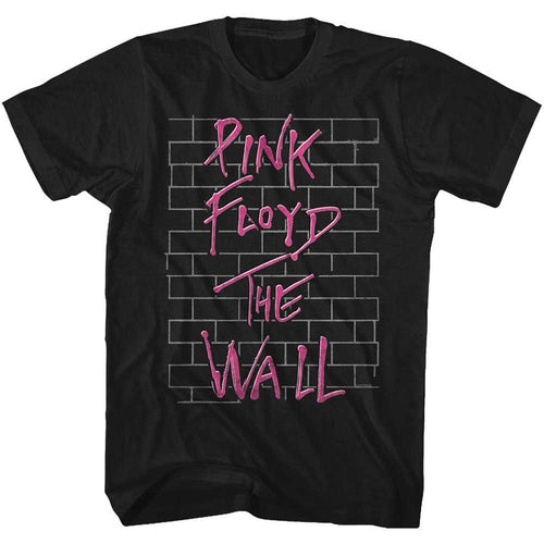 Black Pink Floyd t-shirt featuring a The Wall design