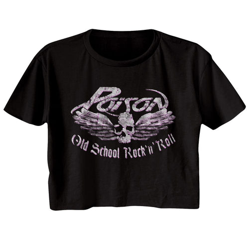 Poison Ladies Crop Top - Old School Rock N Roll