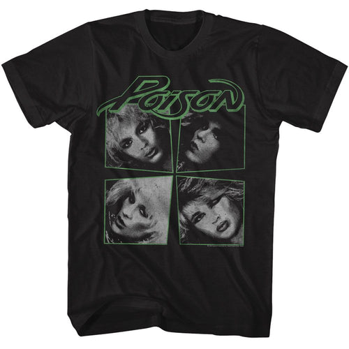 Black Poison t-shirt featuring an I Want Action Four Photos design
