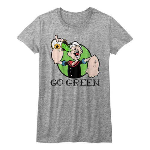 Popeye Ladies T-Shirt - Go Green