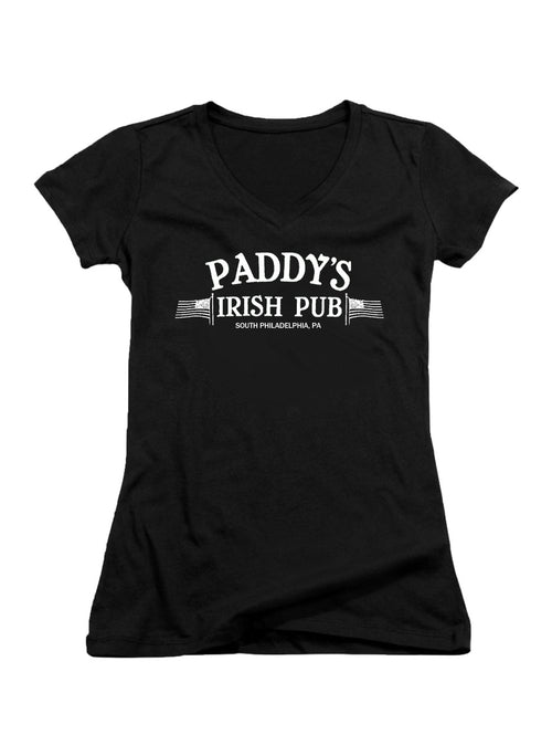 Black Paddy's Irish Pub Juniors V-Neck T-Shirt