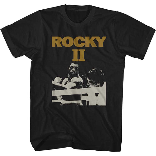 Black Rocky t-shirt featuring a Rocky Rockytwo design