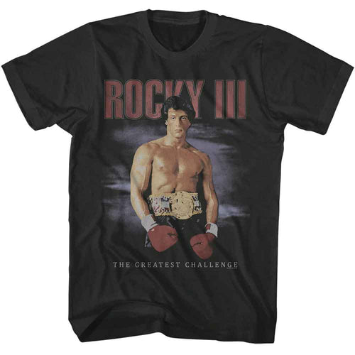 Smoke Gray Rocky t-shirt featuring a Rocky Rocky Faded Background design