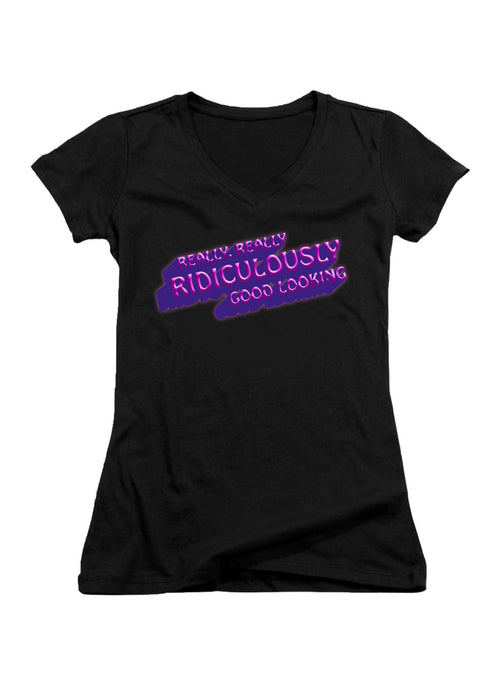 Black Ridiculously Good Looking Juniors V-Neck T-Shirt