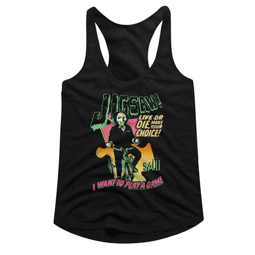 Saw Ladies Racerback - Giant Puzzle Piece