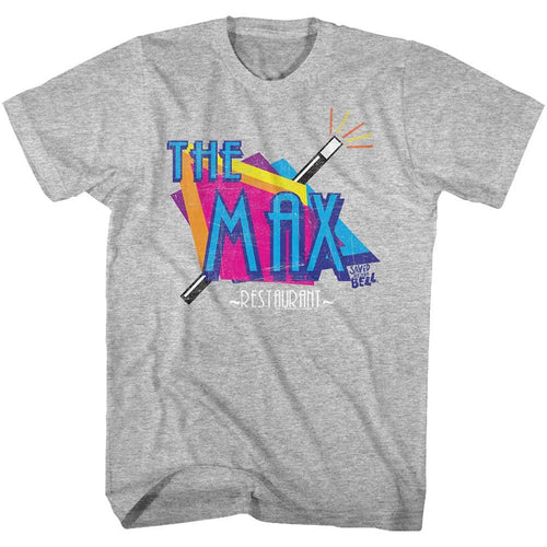 Gray Heather Saved by the Bell t-shirt featuring a The Max design
