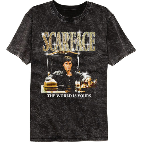 Scarface Mineral Wash T-Shirt - Scarface Gold Logo