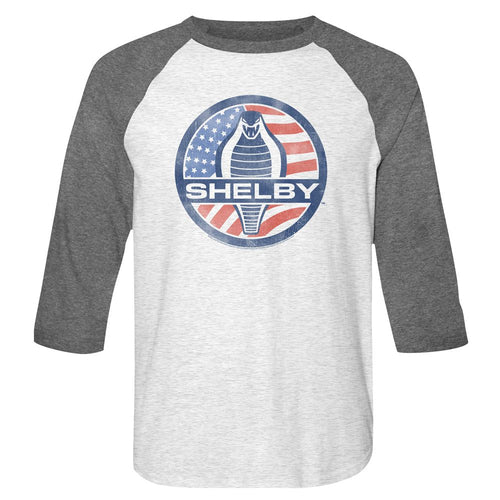 Carroll Shelby 3/4 Raglan - Flag Logo