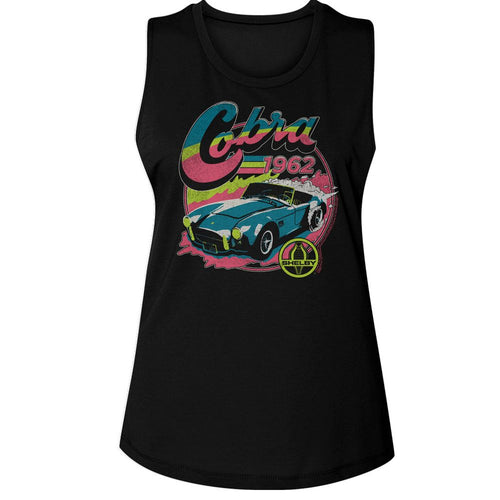 Carroll Shelby Ladies Muscle Tank - Colorful 1962 Cobra