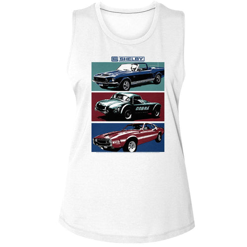 Carroll Shelby Ladies Muscle Tank - Shelby Car Lineup