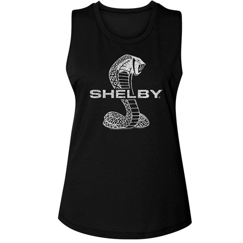 Carroll Shelby Ladies Muscle Tank - Cobra Logo