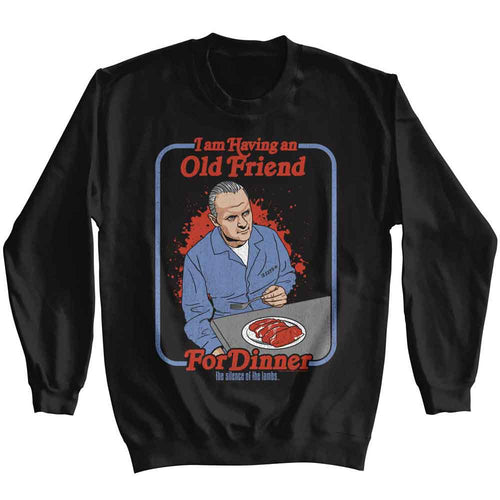 Silence of the Lambs Long Sleeve Sweatshirt - Sol For Dinner Blue Border