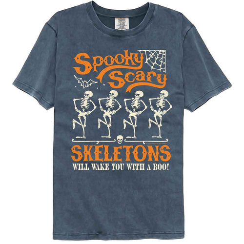 Spooky Scary Skeletons Comfort Colors T-Shirt - Funky Decorative