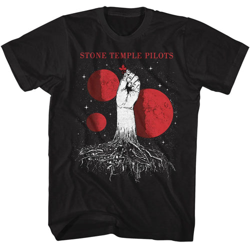 Black Stone Temple Pilots t-shirt featuring an STP Planets design