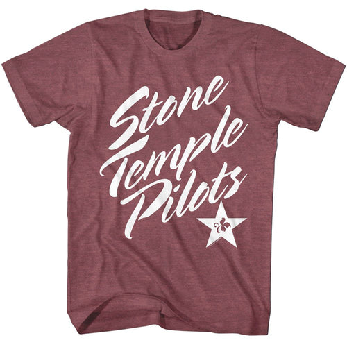 Vintage Maroon Heather Stone Temple Pilots t-shirt featuring a Stone Temple Pilots design
