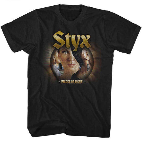 Black Styx t-shirt featuring a Pieces of Eight design