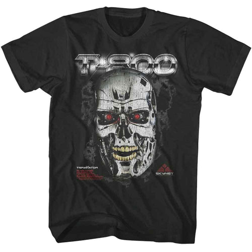 Smoke Gray The Terminator t-shirt featuring a T-800 Endo Skull design